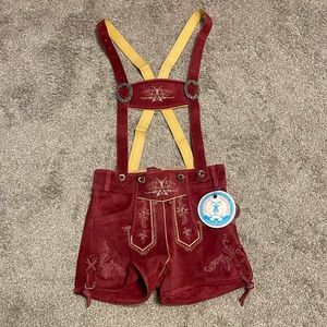 NWT Women’s Schöneberger Trachten Couture Leather Lederhosen Size 2
